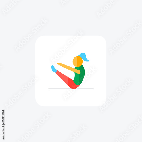pilates, fitness, exercise,   icon  isolated on white background vector illustration Pixel perfect

