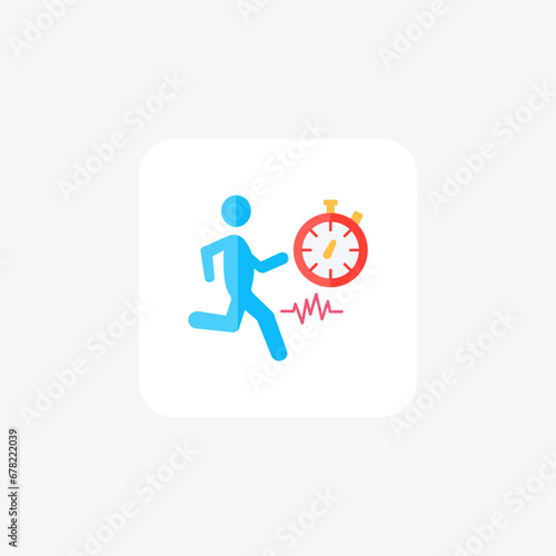 interval training, icon  isolated on white background vector illustration Pixel perfect

