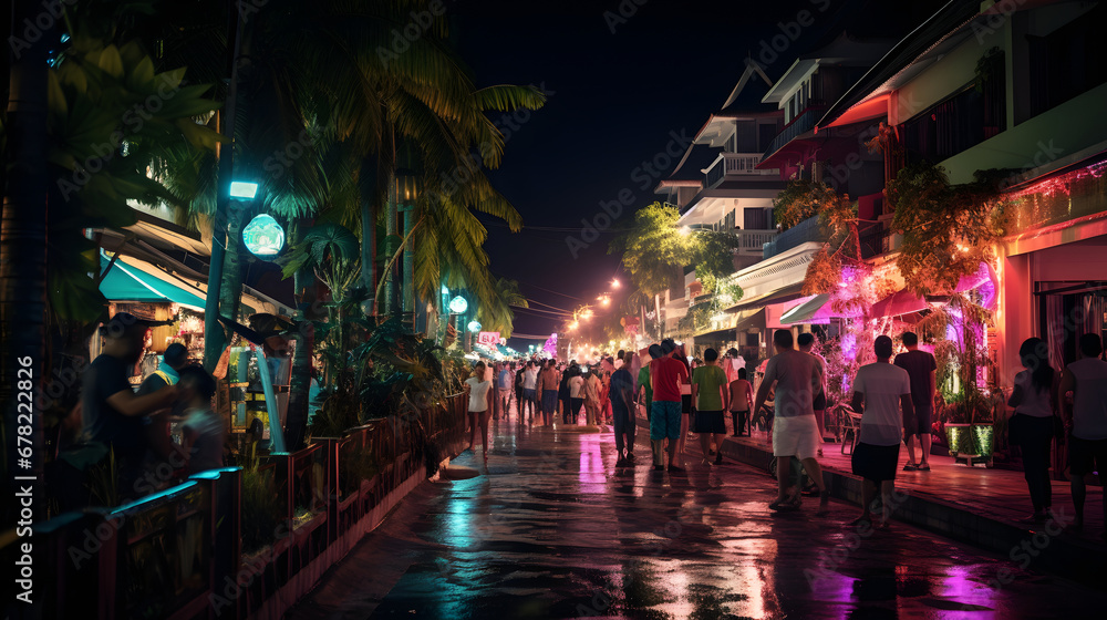 Night Life of Phuket, Thailand - Generated by AI Night Life of Phuket, Thailand - Generated by AI
