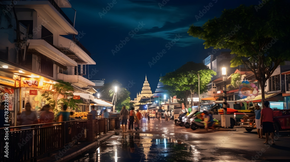 Night Life of Phuket, Thailand - Generated by AI