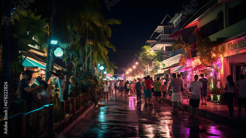 Night Life of Phuket, Thailand - Generated by AI