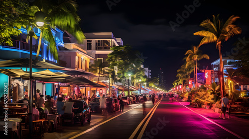 Night Life of Phuket, Thailand - Generated by AI © sbjshah