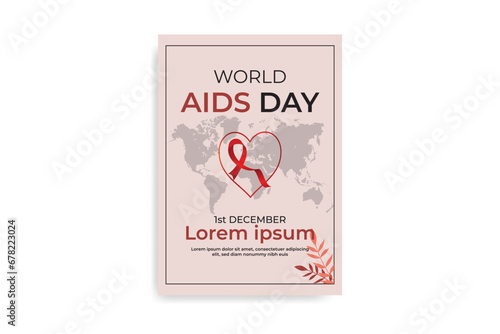 AIDS awareness. World Aids Day concept - free vector.