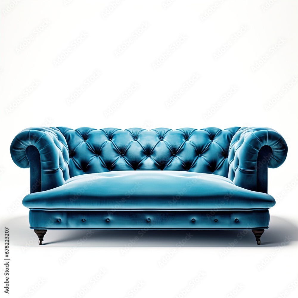 błękitna sofa - obrazy, fototapety, plakaty 