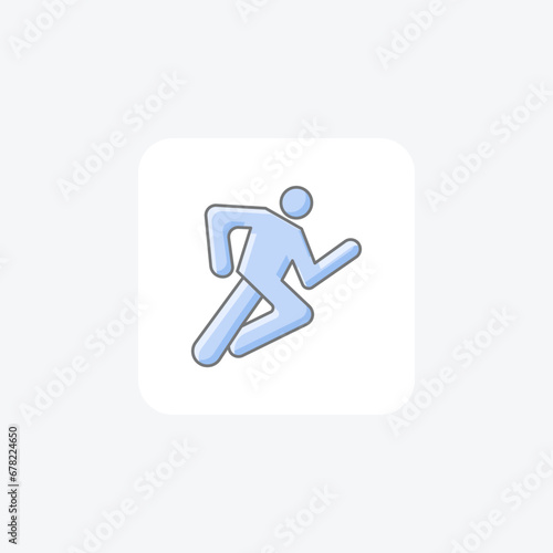 running, jogging, fitness,   icon  isolated on white background vector illustration Pixel perfect

