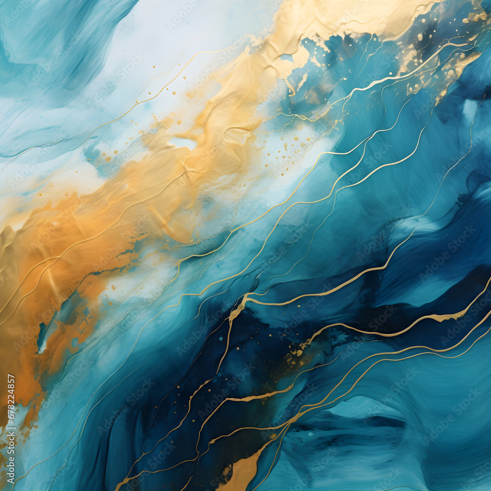 modern abstract gradient, blue, teal and gold, texture