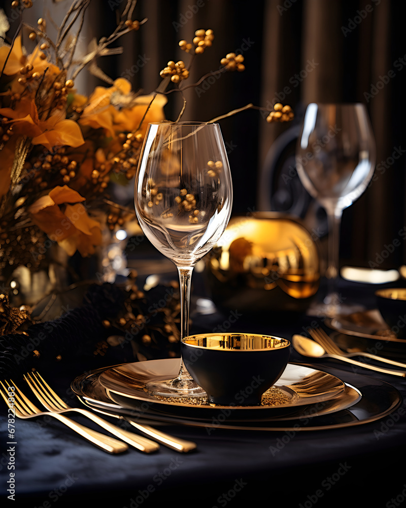 Photo of a festive table in a luxurious style