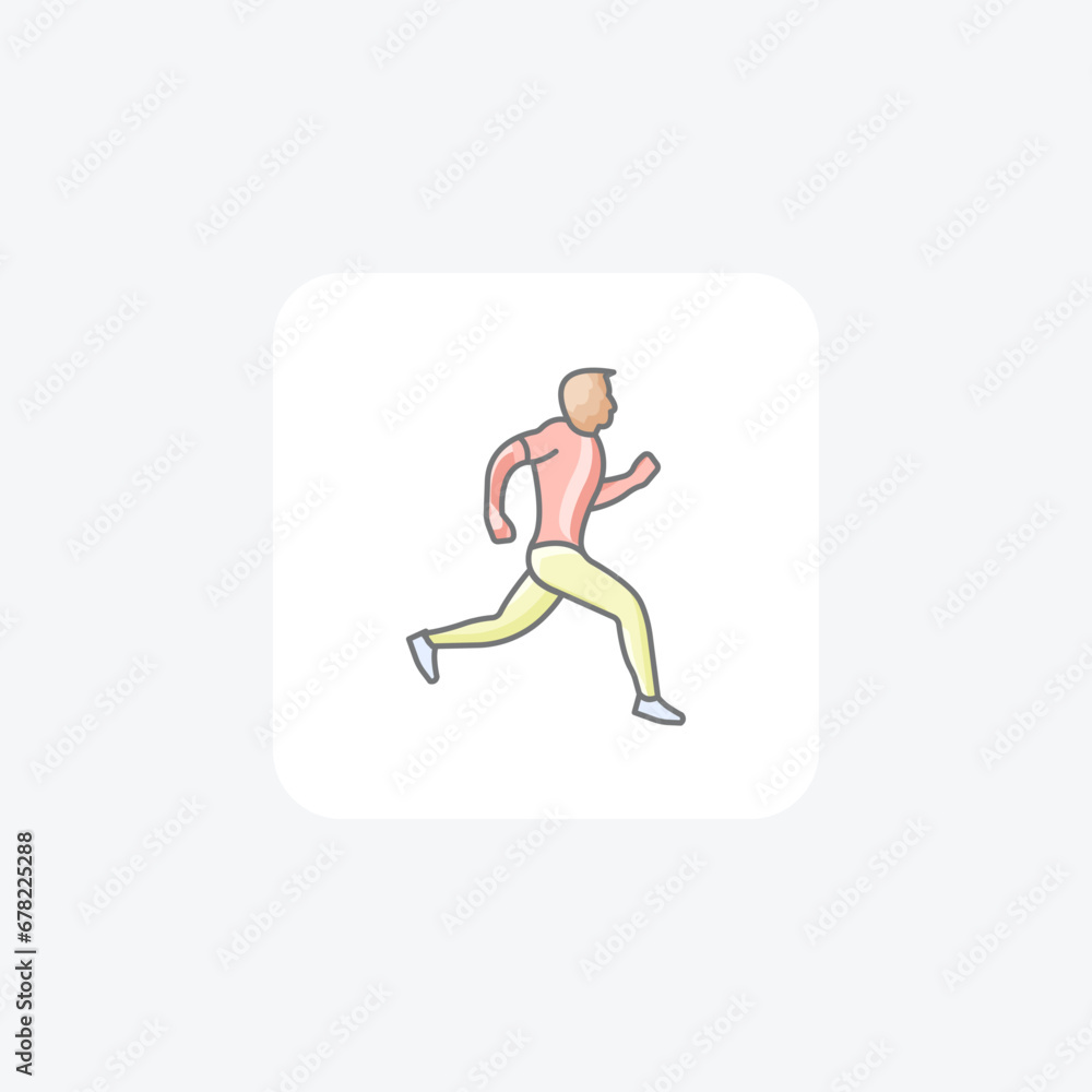 interval training, HIIT,  icon  isolated on white background vector illustration Pixel perfect

