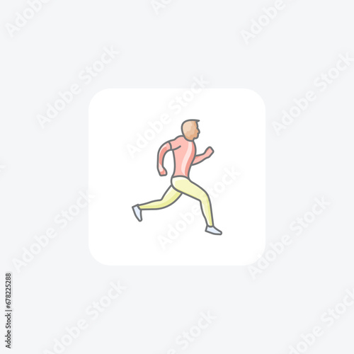 interval training, HIIT,  icon  isolated on white background vector illustration Pixel perfect

