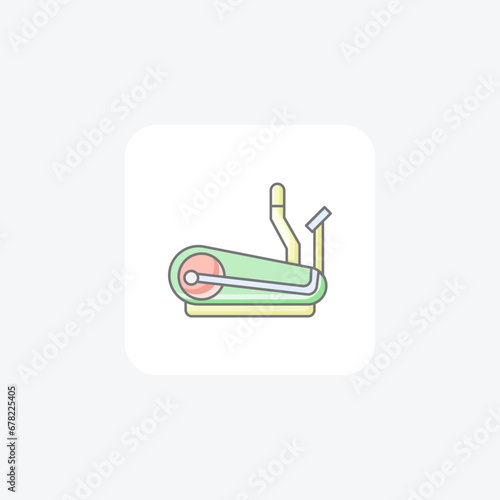 elliptical, cardio,  icon  isolated on white background vector illustration Pixel perfect

