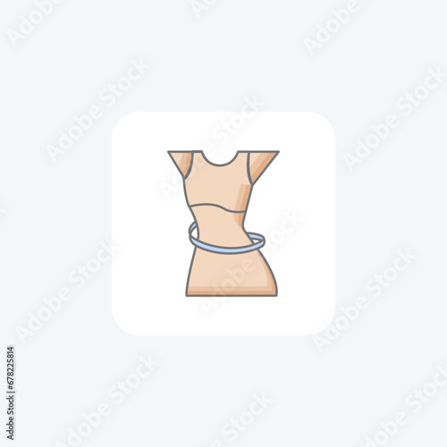 weight loss, icon  isolated on white background vector illustration Pixel perfect

