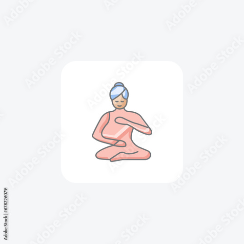 breathing exercises, icon isolated on white background vector illustration Pixel perfect