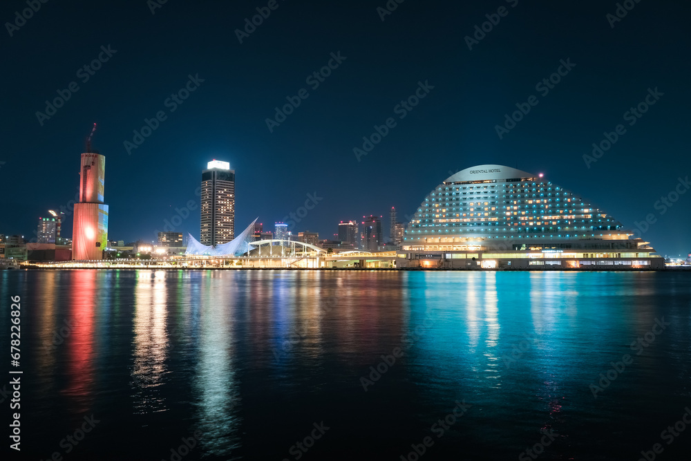 Naklejka premium 兵庫県神戸市 神戸港の夜景