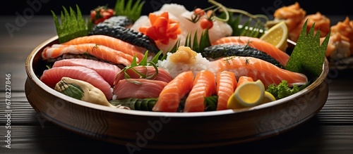 delicious sushi, Asian cuisine dish, sushi on a black background, roll you net on a black background