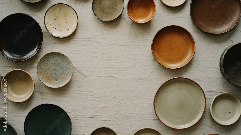Generative AI, crafted pottery, still life of hand made pottery and ceramic bowls, hobby and leisure concept
Generative AI, crafted pottery, still life of hand made pottery and ceramic bowls, hobby and leisure concept