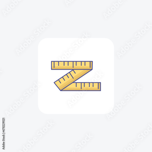 Inches Tape, con  isolated on white background vector illustration Pixel perfect

