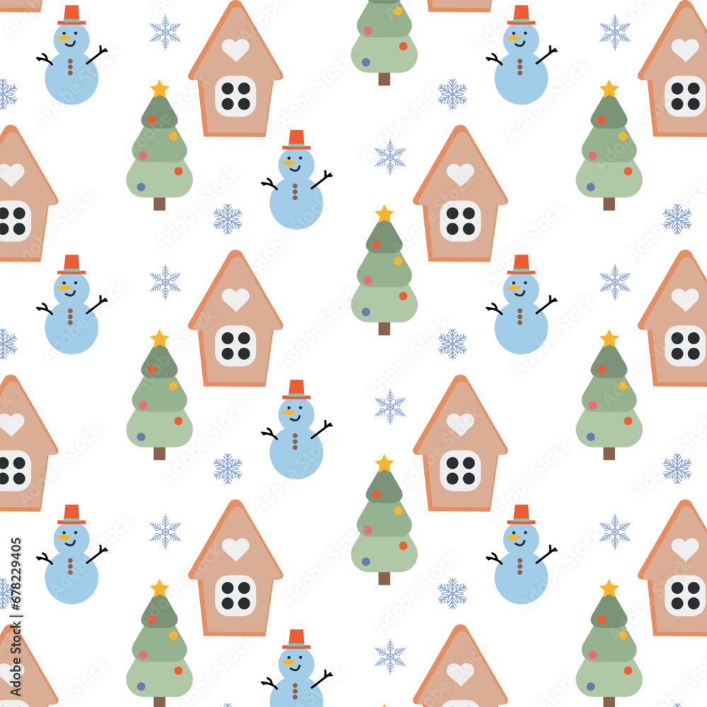 Seamless New Year s background, pattern with Christmas elements. Hand drawing. Seamless New Year s background, pattern with Christmas elements. Hand drawing.
