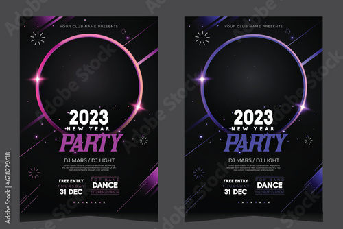 vector night party music flyer design  
