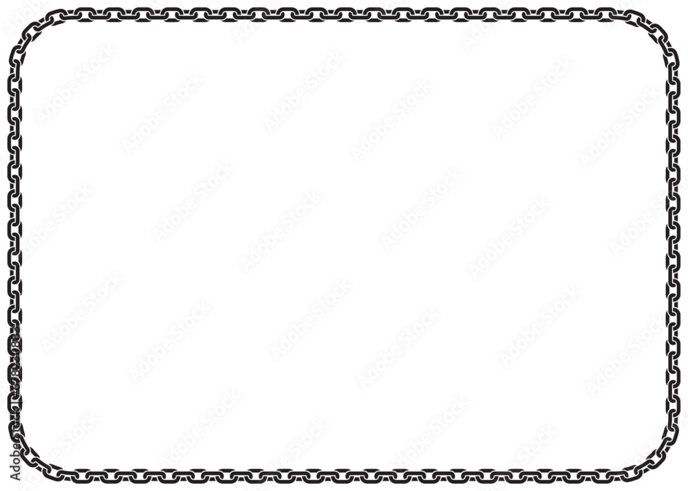 Vector diploma, certificate frame composed of black chain. Isolated on white background. Vector diploma, certificate frame composed of black chain. Isolated on white background.