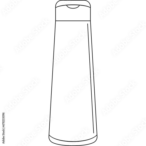 Lotion Container Packaging Line Art PNG Transparent Background