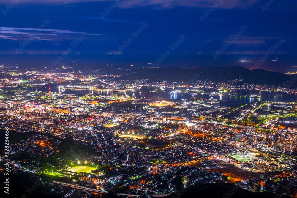福岡県　北九州市　皿倉山からの夜景