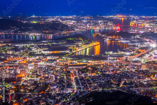 福岡県　北九州市　皿倉山からの夜景 photo