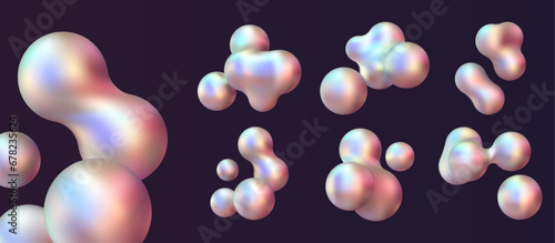 3d chrome abstract object.