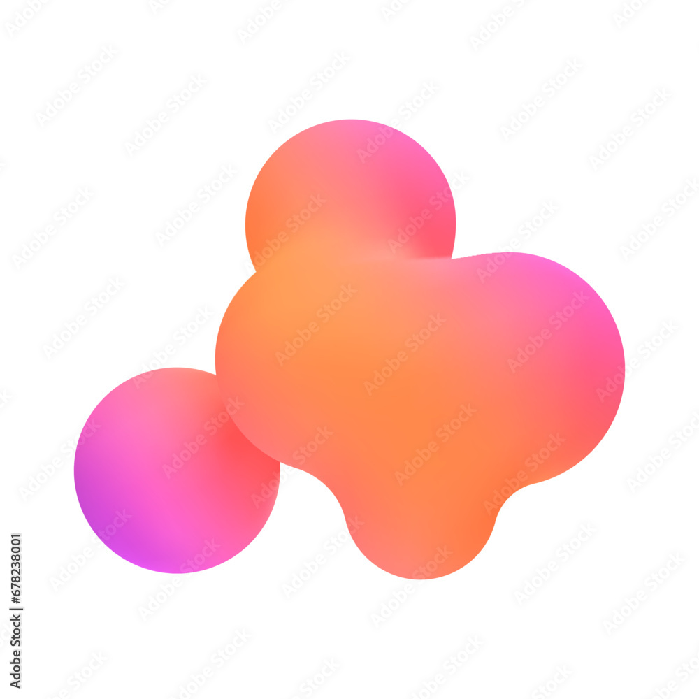3d pink liquid blobs. 3d pink liquid blobs.