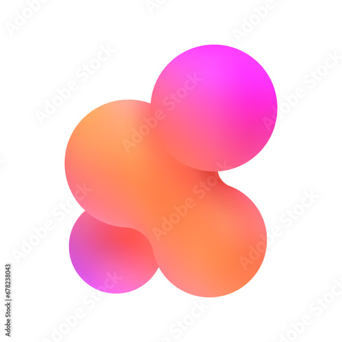 3d pink liquid blobs. © makalo86