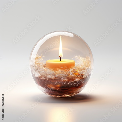 A transparent sphere containing a Candle © MoriMori