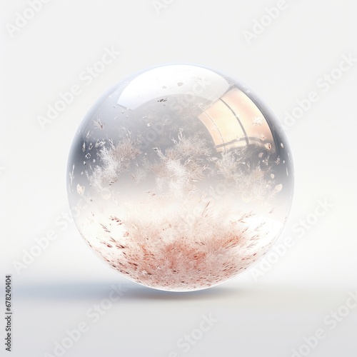 A transparent sphere containing a Tinsel