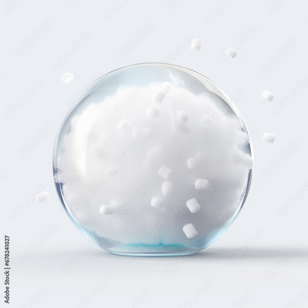 A transparent sphere containing a Marshmallow A transparent sphere containing a Marshmallow