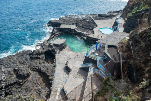 Natural pool on the coast of the canary island of La Palma, Spain.