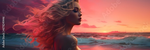 Wallpaper Mural Synthwave anime manga girl, lofi bacground wallpaper design Torontodigital.ca