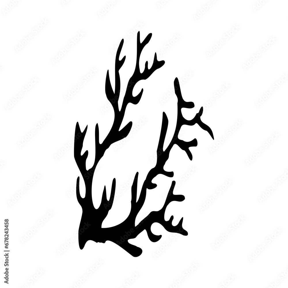 silhouette of a coral reefs vector silhouette of a coral reefs vector