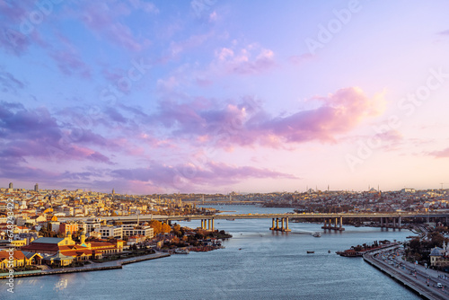 Pierre Loti view point. Cityscape of Istanbul Turkey. photo