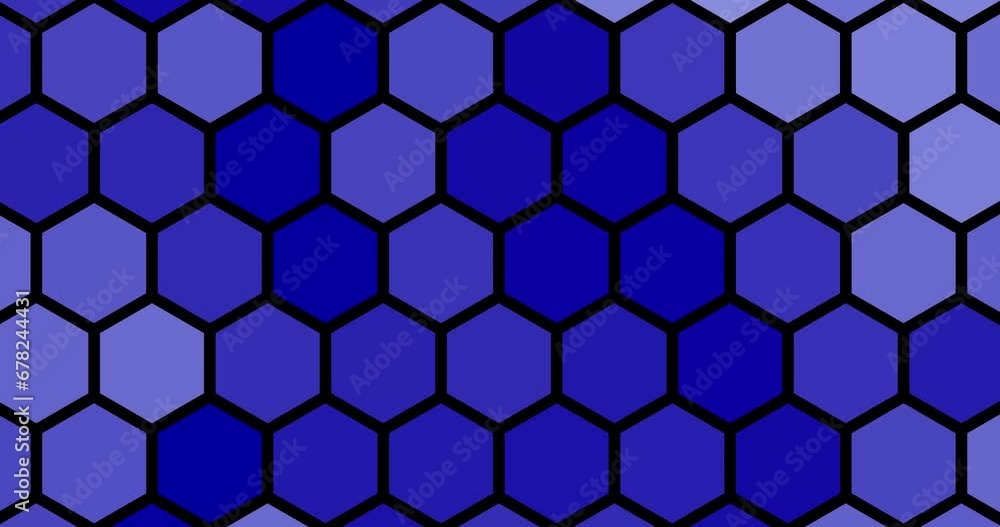 Abstract blue Color Changing honeycomb shape pattern grid. hexagonal honeycomb with color offset effect. Geometrical Honeycomb animated Background Abstract blue Color Changing honeycomb shape pattern grid. hexagonal honeycomb with color offset effect. Geometrical Honeycomb animated Background