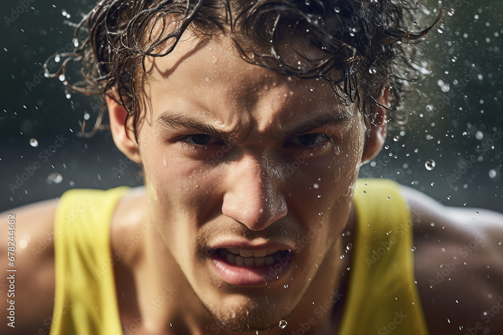 Healthy determined person running sprint marathon active way of life conceptual Generative AI picture Healthy determined person running sprint marathon active way of life conceptual Generative AI picture