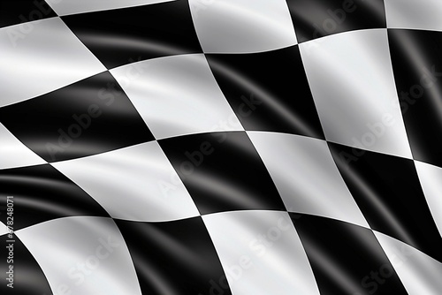 A seamless design with black and white checkers. infinite backdrop. Texture of a racing flag © Izhar
