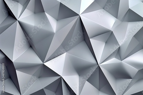 abstract white triangular background in three dimensions.