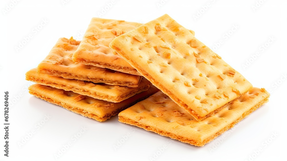 Peanut butter crackers isolated in white background Peanut butter crackers isolated in white background