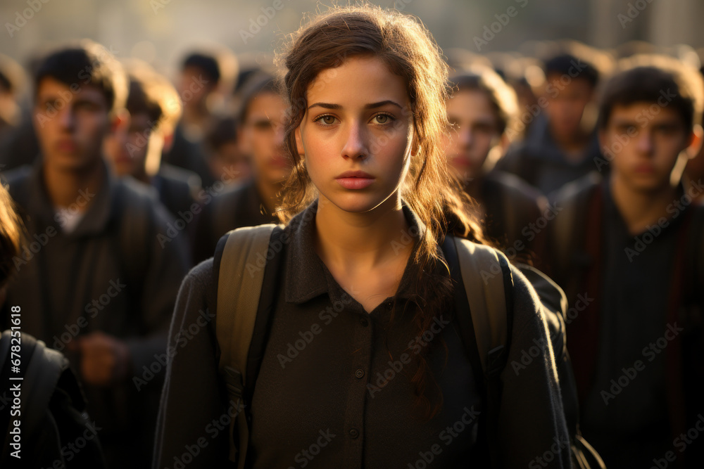 A group of young students determined to pursue education despite adversity, promoting resilience and hope. Generative Ai. A group of young students determined to pursue education despite adversity, promoting resilience and hope. Generative Ai.