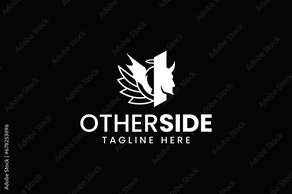 angle and devil other side shape modern logo design for professional company business angle and devil other side shape modern logo design for professional company business