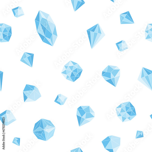 Seamless vector faceted diamond background