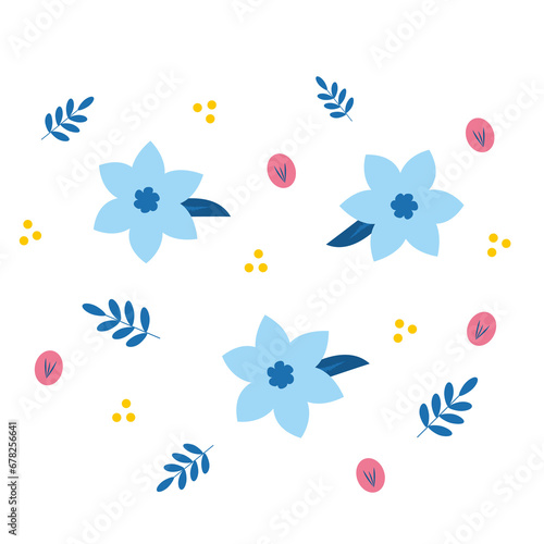 butterfly and flowers  collection CUTE  cartoon 