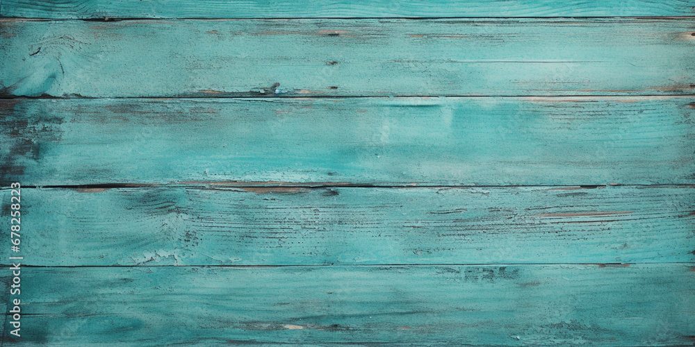 Obraz premium light blue green teal aqua turquoise old wood texture background