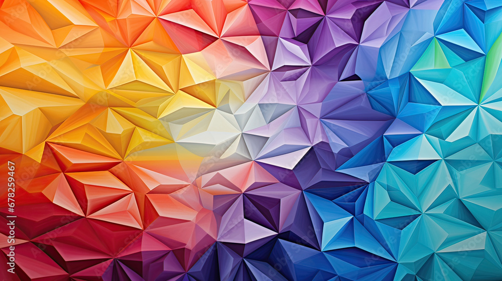 Colorful geometric patterns AI generative