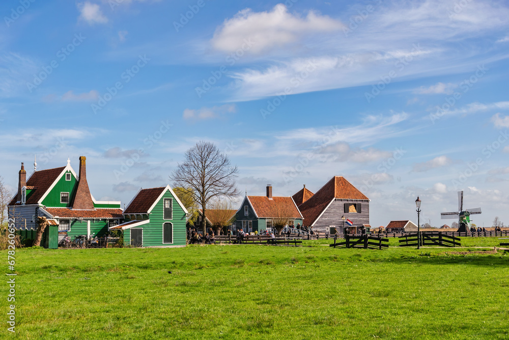 Dutch traditional house at Zaanse Schans Village near Amsterdam Netherlands Dutch traditional house at Zaanse Schans Village near Amsterdam Netherlands