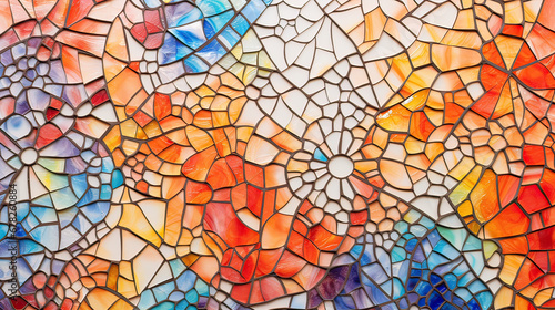 Colorful mosaic art AI generative