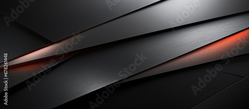 Metal carbon modern bonnet under the light reflects background. AI generated image photo